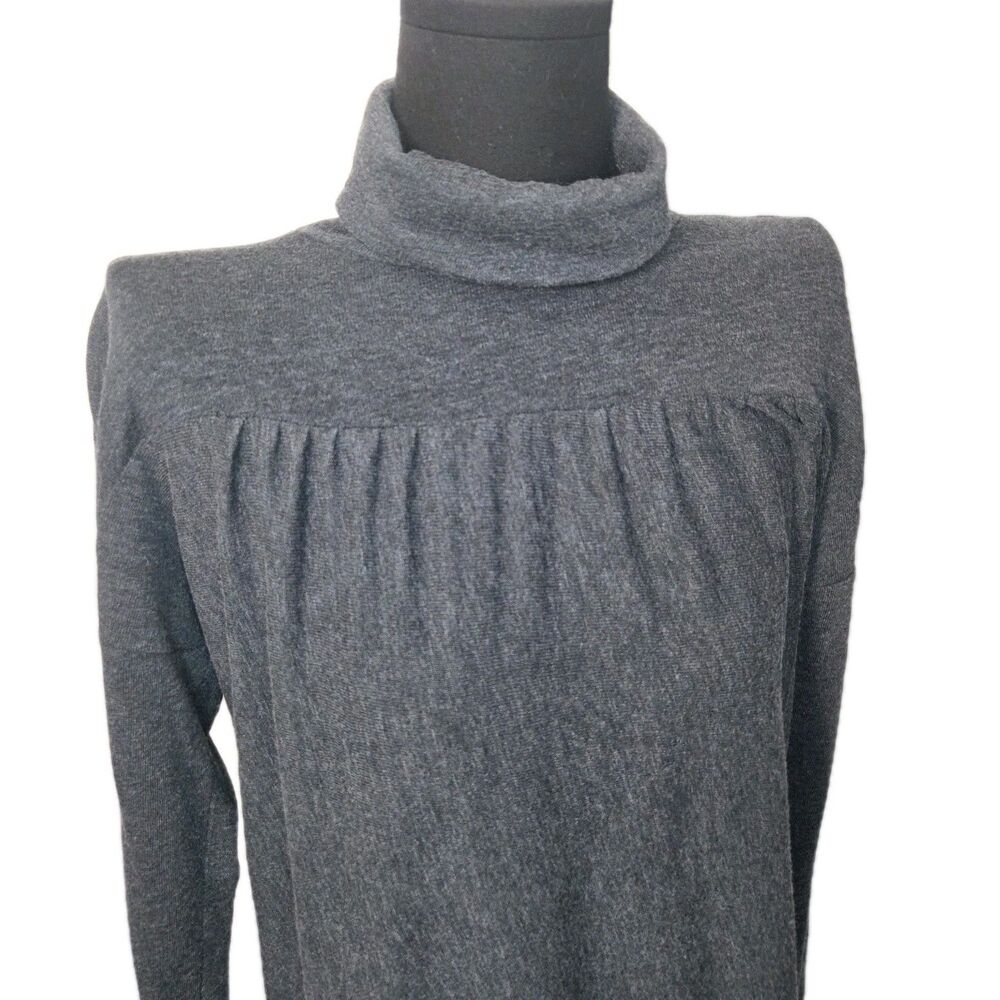 ANTHROPOLOGIE MAEVE Sz Med Sweater Grey / Gray Turtleneck Lightweight Mariah